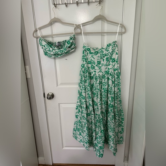 Floral Green Maxi Skirt - Picture 4 of 4